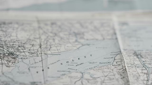 A photo of a map