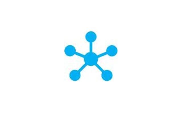 A blue star-shaped network icon